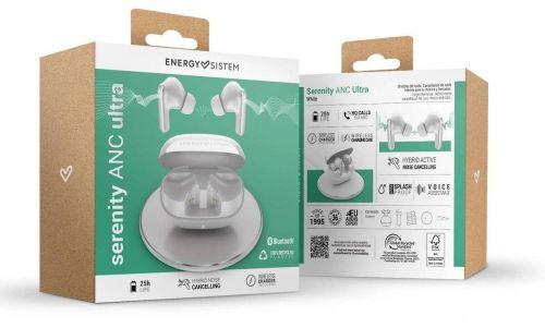 Auriculares con Cancelación de Ruido Serenity Ultra ANC White ENERGY SISTEM R45935