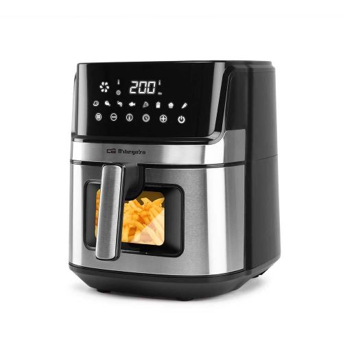 Freidora de Aire 6,5L 1700W Digital Negro Inox ORBEGOZO FDR6520