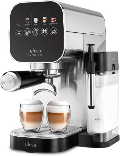 Cafetera Express 20 Bares con Jarra de Leche UFESA SIENNALATTE