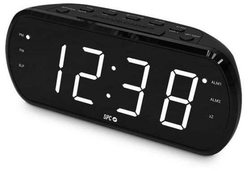 Radio Despertador SPC 4592N FRODI VIEW con FM Pantalla XL y Snooze