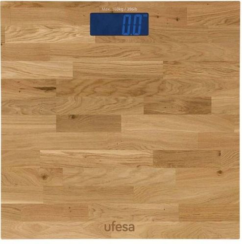 Báscula de Baño Ufesa Geneva Digital de Bambú Alta Precisión 180KG