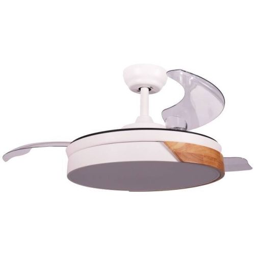 Ventilador de Techo con Aspas Retráctiles Blanco Madera F.M. VR1100