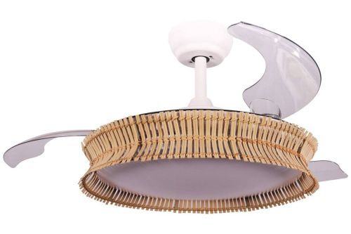 Ventilador de Techo con Luz LED Aspas Ocultas F.M. VR-1200
