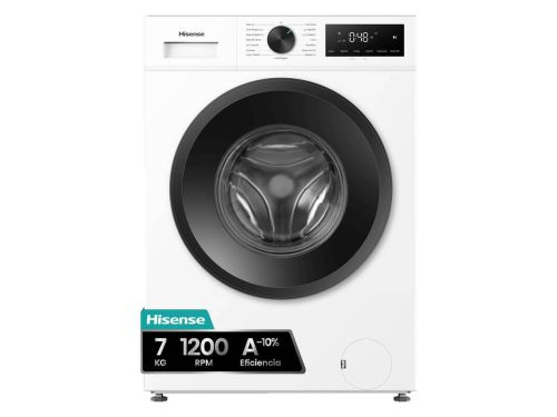 Lavadora HISENSE 7 Kg Inverter 1200 RPM Fondo Reducido WF1I7022BWJ