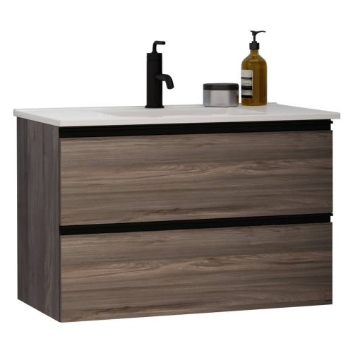 Mueble de Baño 80 cm con Lavabo en color Olmo Habano WABI