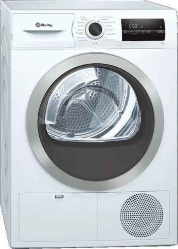 Secadora Carga frontal 8 kg A++ Independiente Blanca Puerta de Cristal BALAY 3SB581B