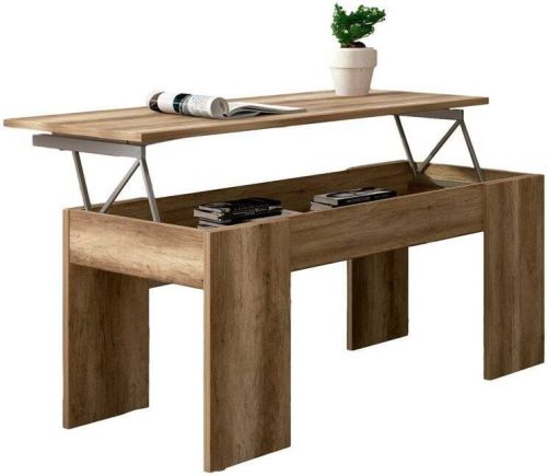Mesa centro elevable modelo Lara color cañón