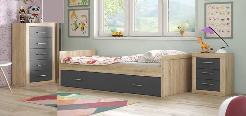 Dormitorio Juvenil Completo con Cama Nido LARA Ambiente 02 WEBLARAJU02