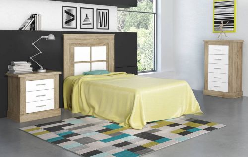 Composición de Dormitorio Juvenil en Color Cambria-Blanco CHELLEN WEBCHELL05CBB