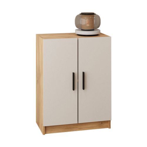 Mueble Bajo 2 Puertas en Melamina Mauvella-Beig ELBA A031EL12MVG