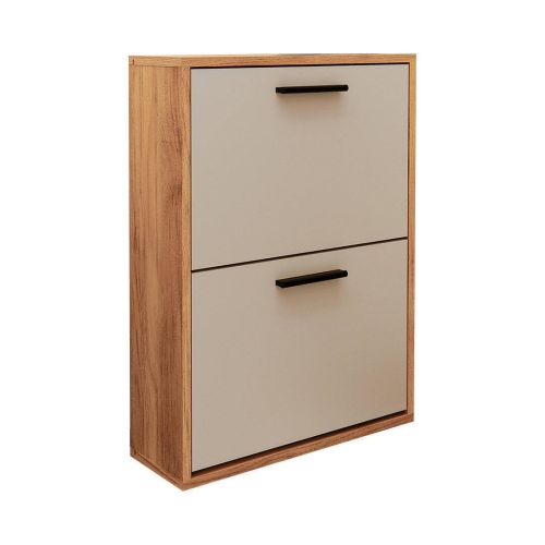 Zapatero 2 Puertas en Melamina Mauvella-Beig ELBA A031EL14MVG