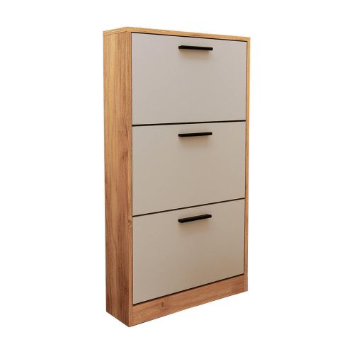 Zapatero 3 Puertas en Melamina Mauvella-Beig ELBA A031EL15MVG