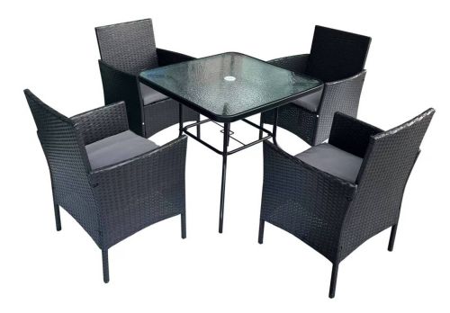 Comedor de Jardín de Acero-Ratán Sintético ALMERIA JH-328
