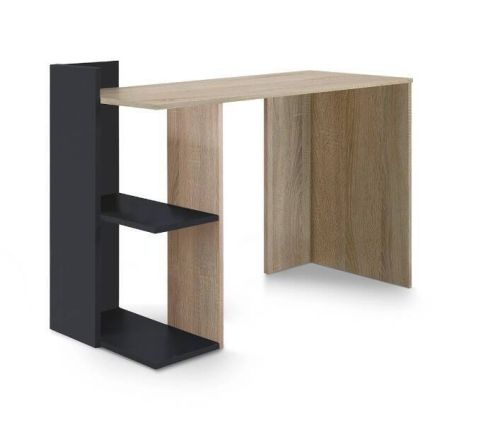 Escritorio de Melamina Color Roble-Negro HELLEN II MBLESC0000002