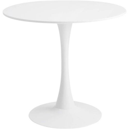 Mesa de Comedor Redonda Blanca en Polipropileno TURIN MBLMES0000022A