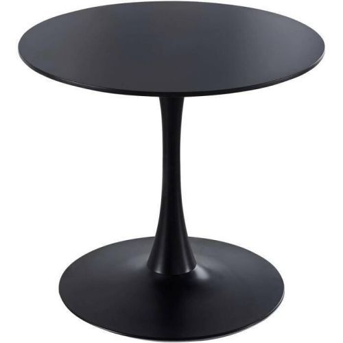 Mesa de Comedor Redonda Negra en Polipropileno TURIN MBLMES0000023A