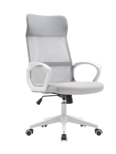 Silla de Oficina Color Gris-Blanco DORA OFIOFS0000017