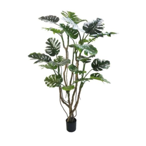 Planta Artificial Monstera con Macetero Decorativo H210 0173039