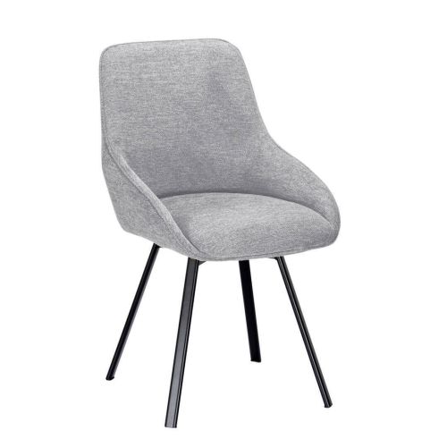 Silla de Comedor Giratoria Tapizada en Tela CARLOTA DC-3111