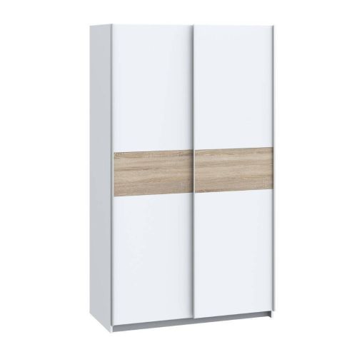 Armario 2 Puertas Correderas Blanco y Roble Sonoma WNPS423E1-Q89
