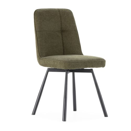 Silla de Comedor Giratoria Tapizada con Patas de Metal TIRSA