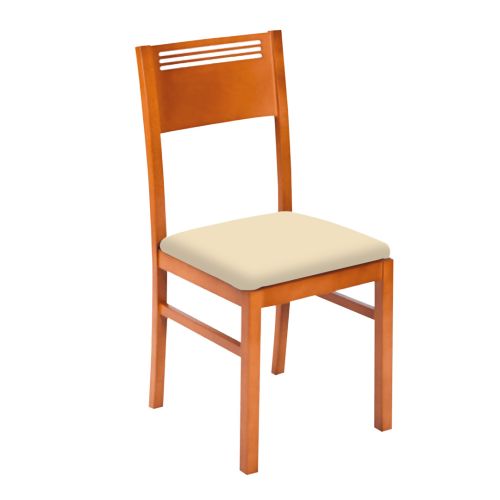 Silla de Cocina con Asiento Tapizado y Estructura de Madera 183
