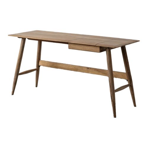 Escritorio de Madera de Mango Natural con Cajón 615243