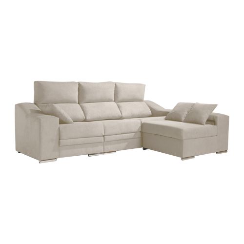 Sofá Chaise Longue Reversible 4 Plazas con Asientos Deslizantes ASIA