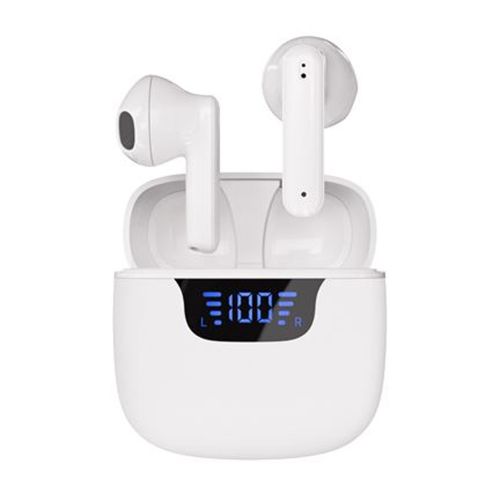 Auricular VIVANCO True Wireless Display Led Blanco Micro 63990