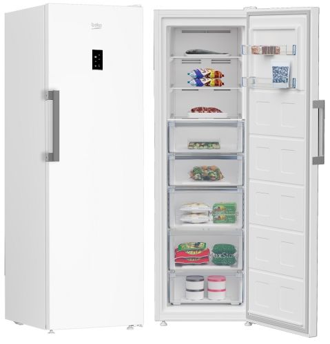 Congelador Vertical Beko No Frost Clase E 186cm Blanco B3RFNE314W