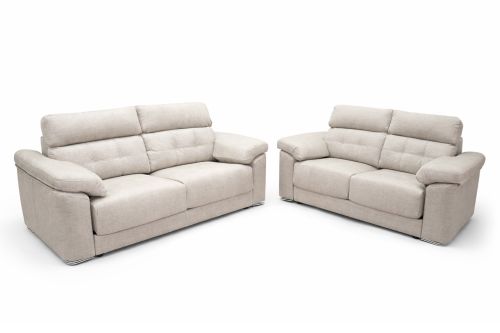 Conjunto Sofás 3+2 plazas ANA con Asientos Deslizantes y Tapizado en Tela