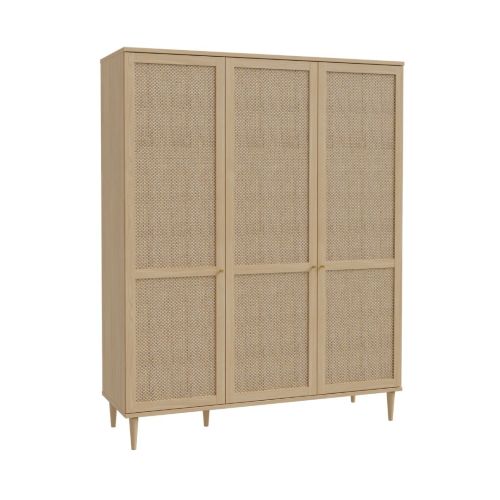 Armario con Estantes en Roble Elegancia y Tecno Ratán CALASETTA CQSS932-D95D
