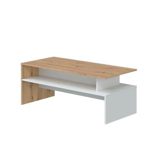 Mesa de Centro en Roble Nodi y Blanco Artik LYRA 011644W