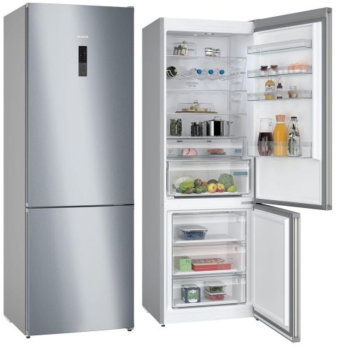 Frigorífico Combi NoFrost en Acero Antihuellas SIEMENS KG49NXIDF