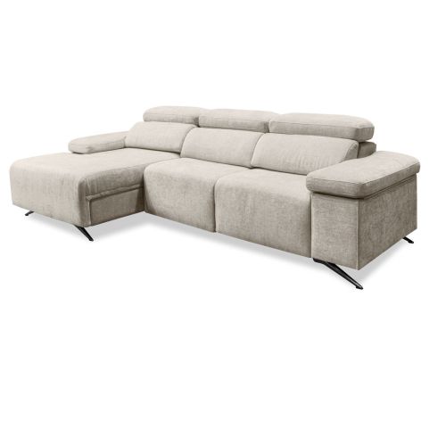 Sofá Chaise Longue con Arcón y Asientos Deslizantes Izquierda LEXI