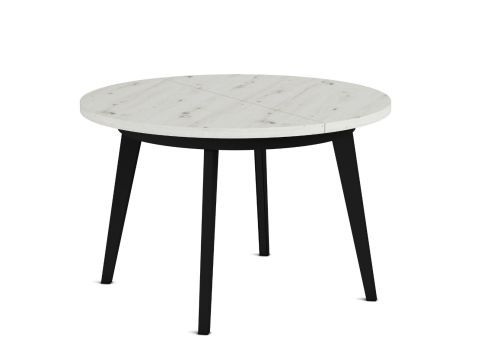Mesa Redonda Extensible 100 cm con Patas Metálicas Inclinadas M816