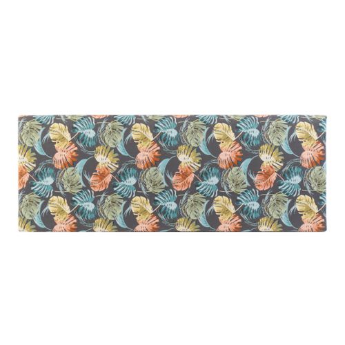 Cabecero de Madera Tapizado en Poliéster Diseño Tropical Colorido MB-162958