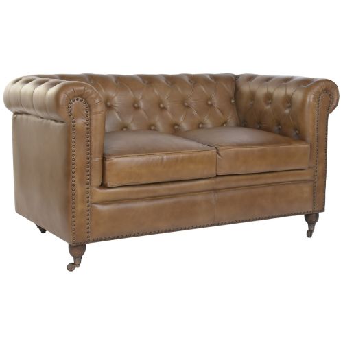 Sofá Chester de Piel Clásico 2 Plazas MB-223604