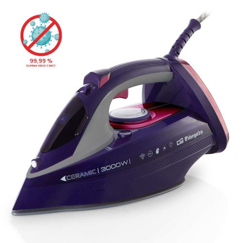 Plancha Orbegozo 3000W Cerámica Azul Rosa SV3000