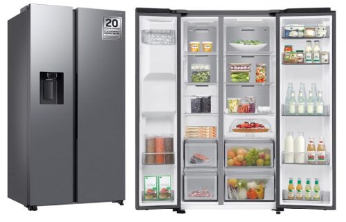 Frigorífico Side by Side SAMSUNG Inox Dispensador Clase E RS70F65KETEF