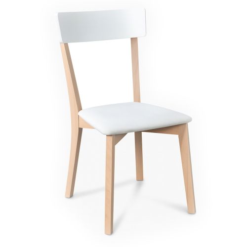 Silla de Cocina Tapizada en Polipiel y Madera AZAHAR