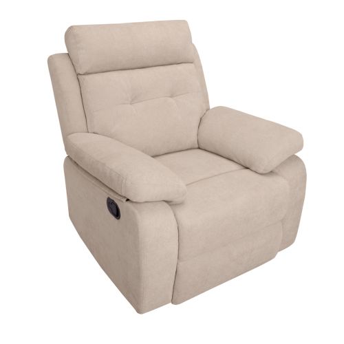 Sillón Relax Manual Tapizado en Tela CARIBE Beige